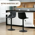 thumbnail image 4 of HOMCOM 2pc Adjustable Counter Height Bar Stools Kitchen Counter Stool  Grey, 4 of 10