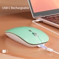 thumbnail image 3 of Ratón inalámbrico Uciefy Q5 Slim recargable de 2,4 G, color verde menta, 3 of 7
