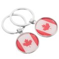 thumbnail image 2 of 2 llaveros decorativos con la bandera de Canadá para fiestas infantiles y adultas. Llavero de metal con diseño patriótico para bolsos., 2 of 6