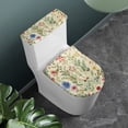 thumbnail image 3 of HELLHERO Easter Flowers Soft Stretch Fit Set of 2 with Elastic Bottom Toilet Seat Covers Toilet Top Cover Stays in Place, 3 of 8