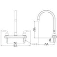 thumbnail image 5 of RV Mobile Home Non-Metallic Two Handle High Arc Swivel Kitchen Faucet Stainless Steel Finish, 5 of 5
