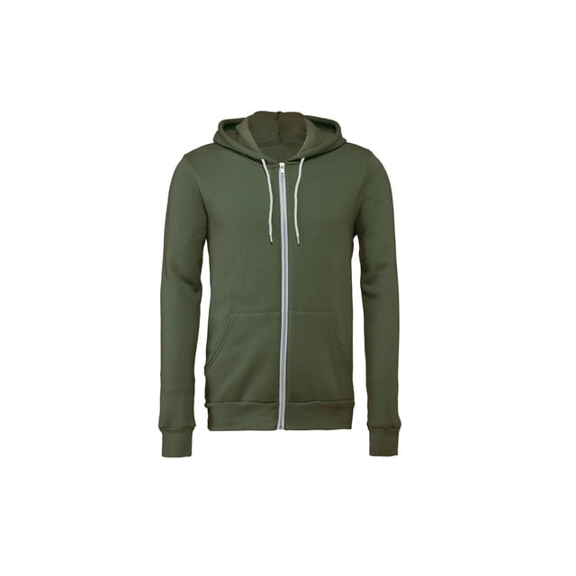 Bella + Canvas Sweat à Capuche Zippé Complet en Polaire pour Adulte