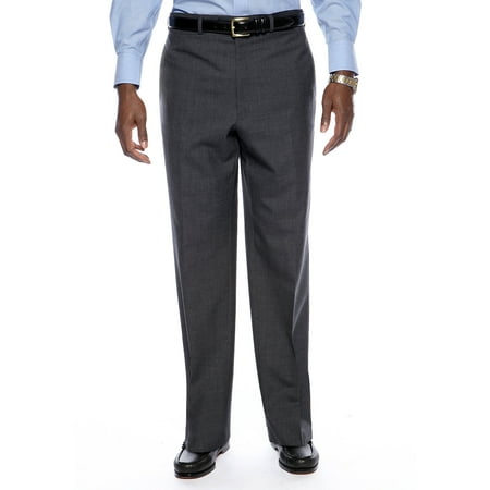 Lauren Ralph Lauren Mens ULTRAFLEX Wool Flat-Front Charcoal Dress Pants 50W X 32L