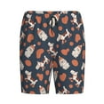 thumbnail image 4 of Wukai Cute Puppy Men’s Short Pajama Pants With Pockets Soft Sleep Pj Shorts for Men-Large, 4 of 6