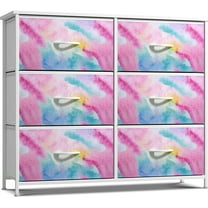 Sorbus Dresser with 6 Drawers Storage Chest Organizer Nightstand Steel Frame Wood Top & Handles