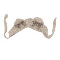 thumbnail image 3 of Gorro MOSSTYUS para mujer, tejido a ganchillo, orejas de gato, color beige, 3 of 9