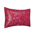 thumbnail image 2 of Bingfone Pink Glitter Print Satin Pillowcase for Hair - Standard Size with Zipper Silky & Soft Pillow Covers,20x30 inches, 2 of 8