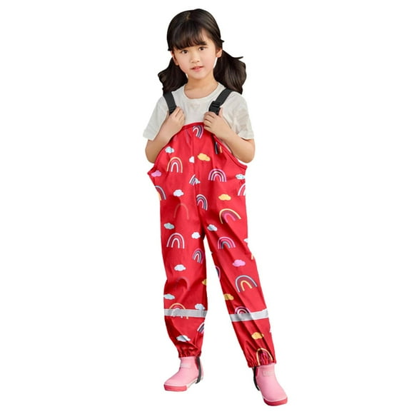 Kids Boys Girls Cartoon Fishing Jumpsuit For Toddler Children Waders Suspender Trousers Rain Coat Girls 5t Youth Coat Boys Wear Girl Kids Rain Boots Kids Winter Coats Cloak Youth Rain Gear Boys Girls