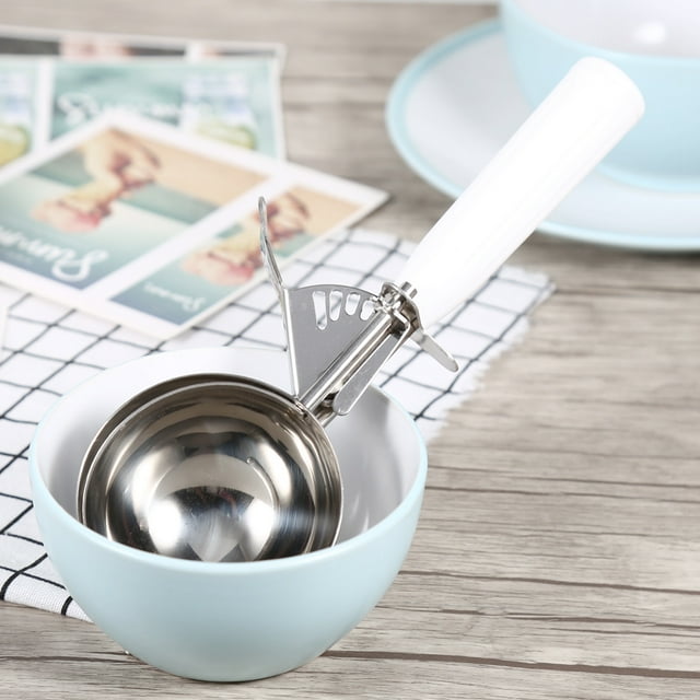 Fruit Scoop - 1Pc Practical Stainless Steel Fruit Ice Cream Scoop Spoon with Plastic Handle Kitchen Tool Hot(8CM)