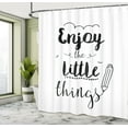 thumbnail image 5 of Ambesonne Saying Shower Curtain, Words of Wisdom Phrase, 69"Wx70"L, Black and White, 5 of 5