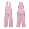 thumbnail image 6 of Favoffer Womens 2 Piece Outfits Sleeveless Solid Color Top Elastic Waist Pocketed Pants Casual Matching Sets for Daily Outdoor Travel Lounge Weekend, 6 of 8