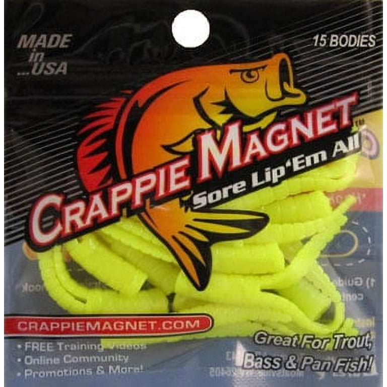 Crappie Magnet Lure, Chartreuse, 15 Count 