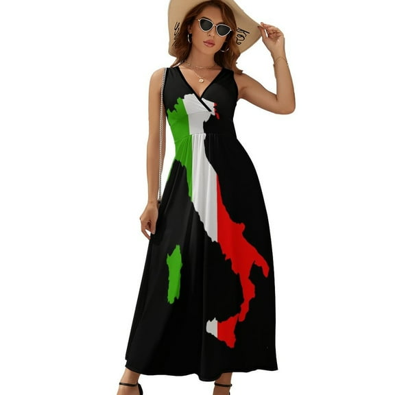 Italy Flag Map Sleeveless Dress Summer Women Clothes Dress for Pregnant Women Dresses