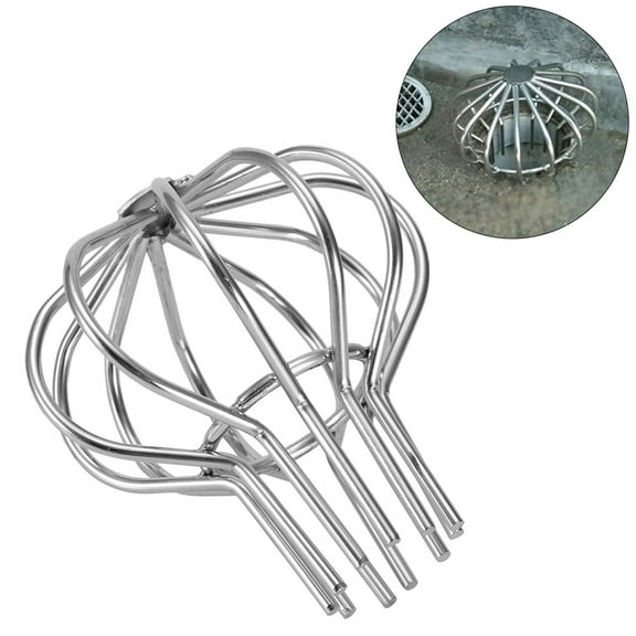 Balloon Drain Guards, Drain Outdoor Roof Anti Blocking Line Cover Stainless Steel Balcony Drainage Roof Floor Drain Cover Rain Pipe Cover Leaf Guard[110Tube]