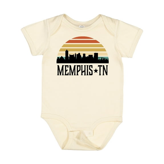 Inktastic Memphis Tennessee Skyline Retro Sunset Boys or Girls Baby Bodysuit