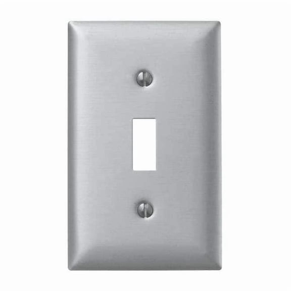 Hubbell Wiring Device-Kellems Tgl Switch Wll Plt,Stnd;Silver,1Gng,Brsh SA1