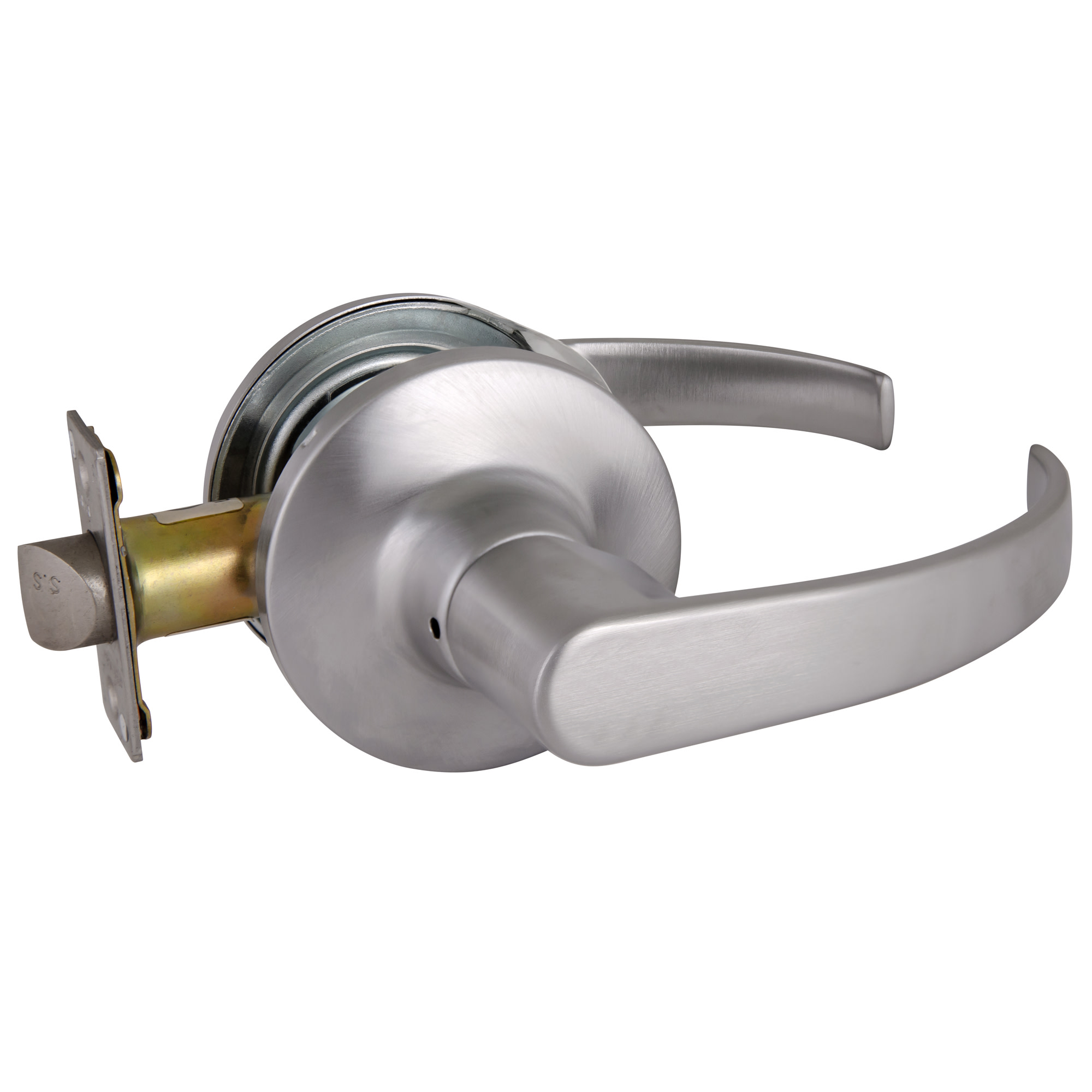 Design House C-Series 2-Way Adjustable Curved Passage Hall/Closet Door Lever in Satin Chrome