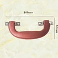 thumbnail image 3 of Negro 1 Pieza Manija de Maleta Vintage Plástico Imitación de Cuero Manija de Equipaje Accesorios Cajón Correa de Puerta de Gabinete Manija de Transporte Manija de Puerta de Gabinete, Marrón, 3 of 5