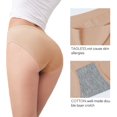 thumbnail image 2 of FallSweet No Show Underwear for Women Seamless High Cut Briefs Mid-waist Soft No Panty Lines,Pack of 5, 2 of 5