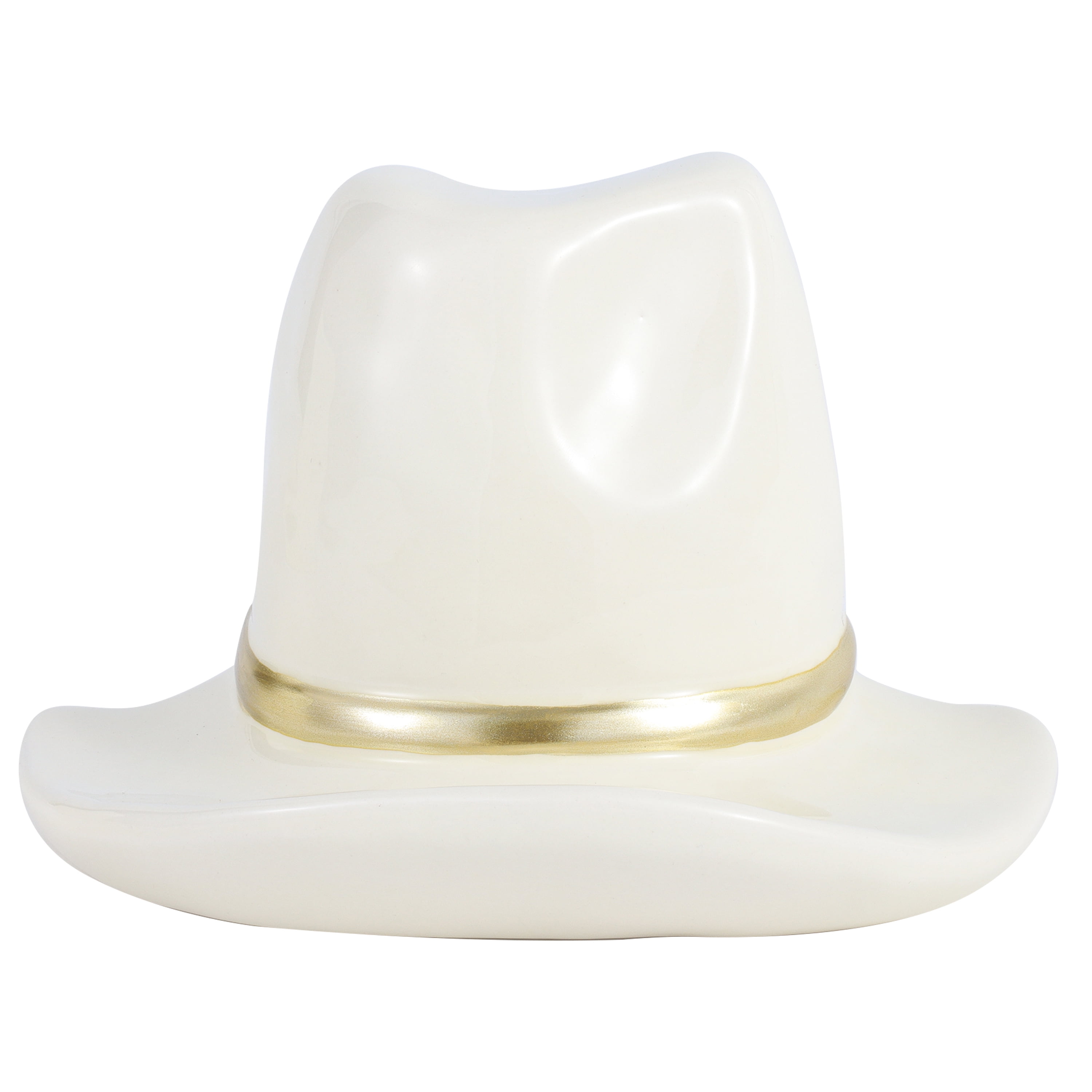 Mainstays White Ceramic Tabletop Cowboy Hat Bookends