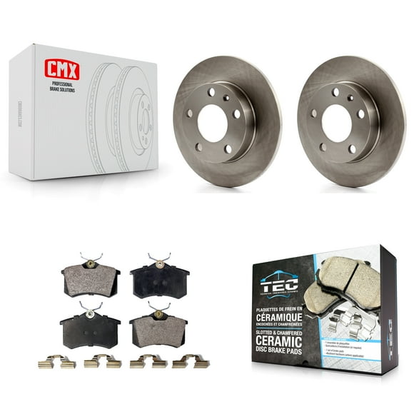 Transit Auto Rear Disc Brake Rotors and Ceramic Pads Kit for Car Audi A4 Quattro with 245mm Diameter Rotor K8T-101825