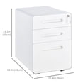 thumbnail image 2 of Lockable File Cabinet, Steel Filing Cabinet on Wheels for Legal, A4, Letter Size, Home Office, 2 of 7