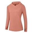 thumbnail image 6 of Hilenly Rash Guard for Women UPF 50 Long Sleeve Hoodie Shirts UV Sun Protetion Athletic Hiking Fishing Shirt, 6 of 7