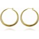 thumbnail image 1 of Pendientes de aro de latón con diseño adorable, aros dorados y muy pulidos para mujer., 1 of 4
