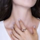 thumbnail image 4 of Anillo para Mujer con Cristal Fino Swarovski en forma de Oval–  Bañado en Oro Rosa 14k– Anillo Elegante y Brillante-Aretes de Mujer de Moda, Joyería para Mujer de Moda– Regalo especial Ortiz Espinosa Temporada, 4 of 4