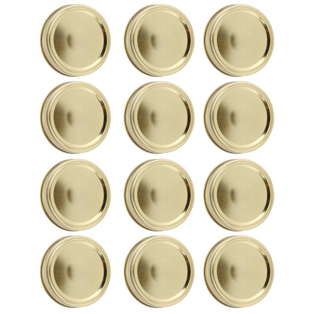 Glass Jar Lids,12Pcs Stainless Steel Split Jar Lid Jar Container Lid Multi-Functional
