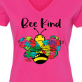 thumbnail image 4 of Inktastic Autism Awareness Bee Kind Women's V-Neck T-Shirt, 4 of 5