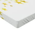 thumbnail image 2 of Ambesonne Stars Fitted Sheet, Yellow Shade Modern Stars, Twin XL Size, Yellow and White, 2 of 3