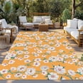 thumbnail image 2 of Spring Botanical Outdoor Rug for Patio/Deck/Porch, Non-Slip Large Area Rug 4 x 6 Ft, Watercolor Floral Flowers Botanical Yellow Indoor Outdoor Rugs Washable Area Rugs, Camping Rug Carpet Runner, 2 of 8