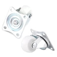 thumbnail image 4 of Bearing Mini Convenient Wheel Wheels 4Pcs Universal Swivel Casters 1" Wheels White Roller Wheel For Furniture Trolley Chair, 4 of 8