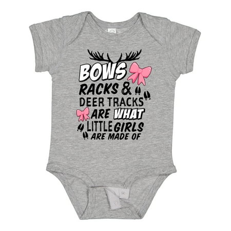 

Inktastic Hunting Season Bows Racks & Deer Tracks Gift Baby Girl Bodysuit