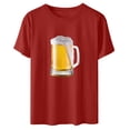 thumbnail image 4 of Blusa de mujer Oktoberfest Camiseta de cuello redondo Estampado de verano Jersey de manga corta Camiseta de mujer para hombre Tops Camisa Pompotops hfajkhk136051, 4 of 6