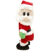 Christmas Santa Claus Figure Twisted Hip Twerking Singing Electric Toys for Kids XMAS Decorations Funny Christmas Gifts without Battery