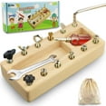 thumbnail image 1 of Inslat Juego de tablero de destornilladores Montessori Herramienta de juguete Montessori de madera para niños de 3 4 5 años Tablero de tornillos educativo Juguetes de aprendizaje sensorial STEM Juguet, 1 of 7