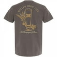 thumbnail image 3 of Miller High Life The Champagne of Beers Garment Dyed Grey Front and Back Print T-Shirt-Large, 3 of 3