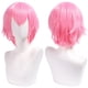 thumbnail image 1 of Zhuge Peluca de pelo corto unisex de anime, peluca de anime para cosplay, pelucas sintéticas resistentes al calor para fiesta de disfraces con flequillo, rosa claro, 1 of 2