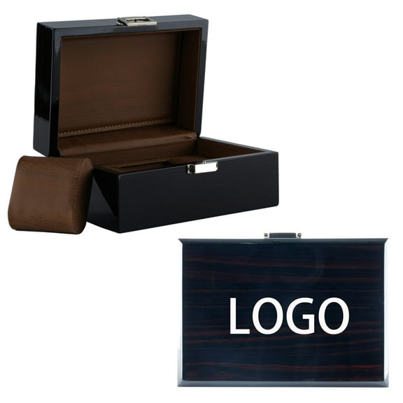 RBYENOU Grain Lining Wooden Watch Box Personalized Gift - Durable Single Slot Case, Free Engraving