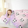 thumbnail image 4 of jejeloiu Gradient Pink Purple Full Size Comforter Sets,Cute Cartoon Panda Bedding Comforter Set,Zoo Animal Bedding Sets For Teens,Luxury Bedroom Decor Reversible,3-Piece, 4 of 8