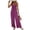 A160 Purple, variant on Mifsaly Linen Jumpsuits for Women Casual Summer Wide Leg One Piece Romper Spaghetti Strap Flowy Casual Overalls Lightweight Breathable Vacation Beach Sunsuit with Pockets L