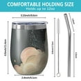 thumbnail image 5 of 12oz Stainless Steel Insulated Wine Tumbler with Lid and Straw – Double Wall Vacuum Mug for Hot & Cold Drinks, 304 Steel Interior, Sweat-Free Design, 5 of 5