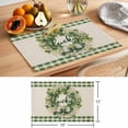 thumbnail image 6 of St. Patrick's Placemats Set of 2, Day Retro Wreath with Bowknot Green Plaid Non-Slip Place Mats Washable Table Mats for Kitchen Dining Table Decorations Indoor/Outdoor, 6 of 9