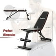 thumbnail image 3 of Topcobe Adjustable Weight Bench Strength Training Bench for Full Body Workout, Workout Bench Press Set for Home Gym Strength Training, Black, 3 of 8