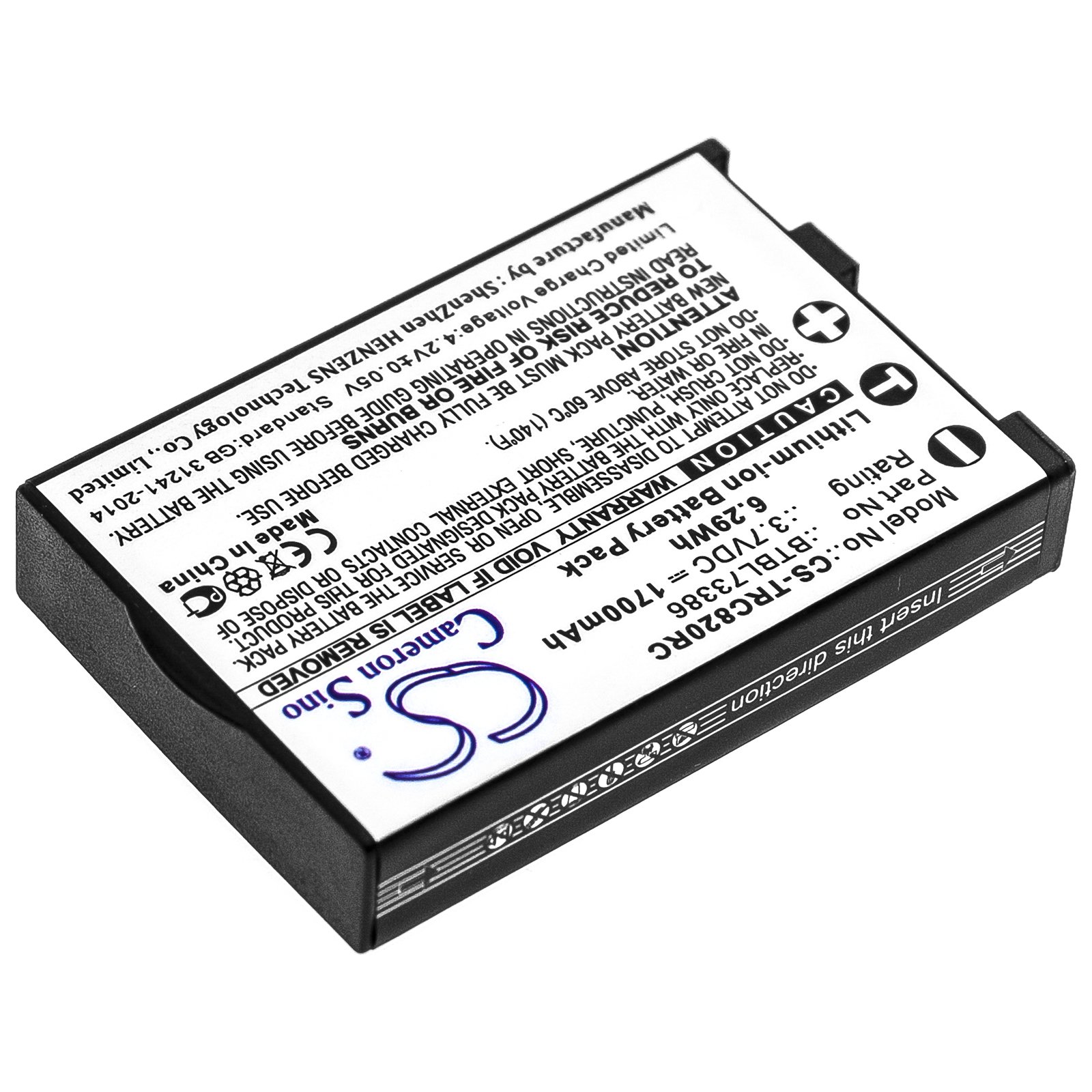 BTBL73386 Battery for URC MXHP-R500, MXHP-R700, R100, RM-2, TRC-1080 ...