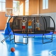 thumbnail image 5 of Betisef 16 FT Recreational Trampoline W/ Safety Enclosure Net – Indoor & Outdoor Use, Round Trampoline For Kids Blue, 5 of 10