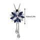 thumbnail image 4 of Flower Shape Pendant Necklace Fashion Beautiful Alloy Blue Enamel Jewelry Gifts for Women Girls---Model code 30794, 4 of 5