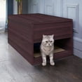 Way Basics Eco Friendly Cat Litter Box Side Table Enclosure